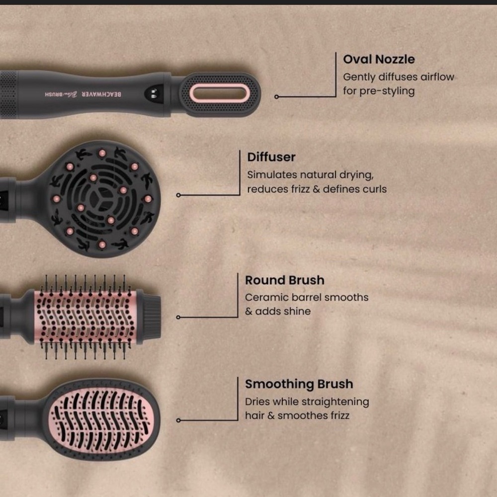 The Beachwaver Co. Black and Rose Gold Hair Dryer Set - Picture 4 of 5